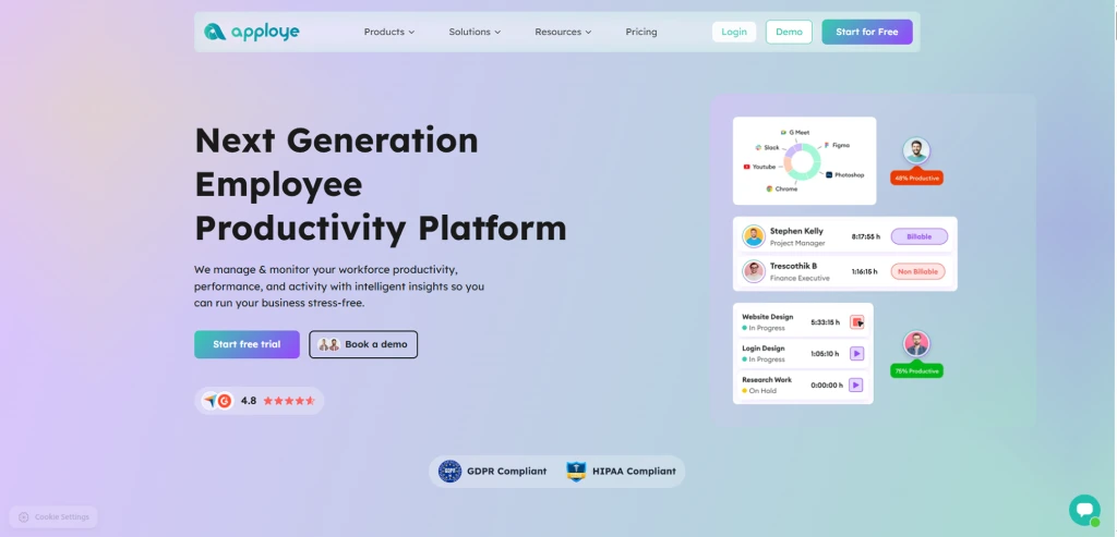Apploye homepage screenshot
