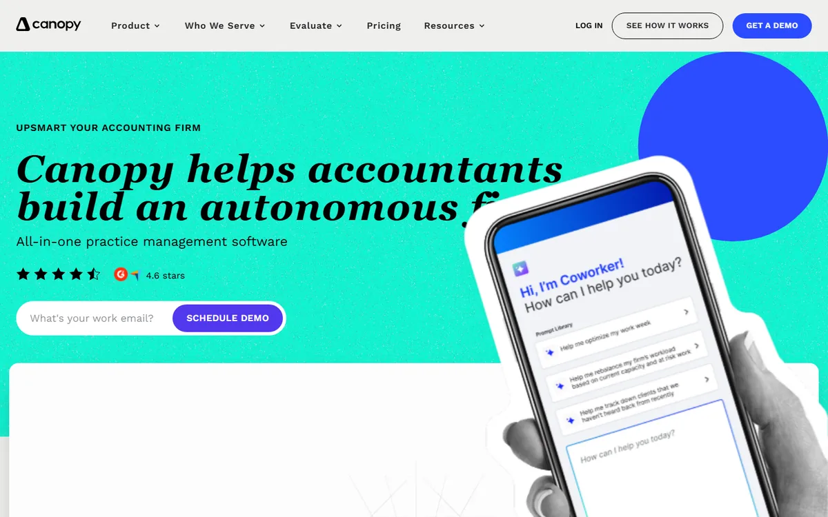 Canopy homepage screenshot