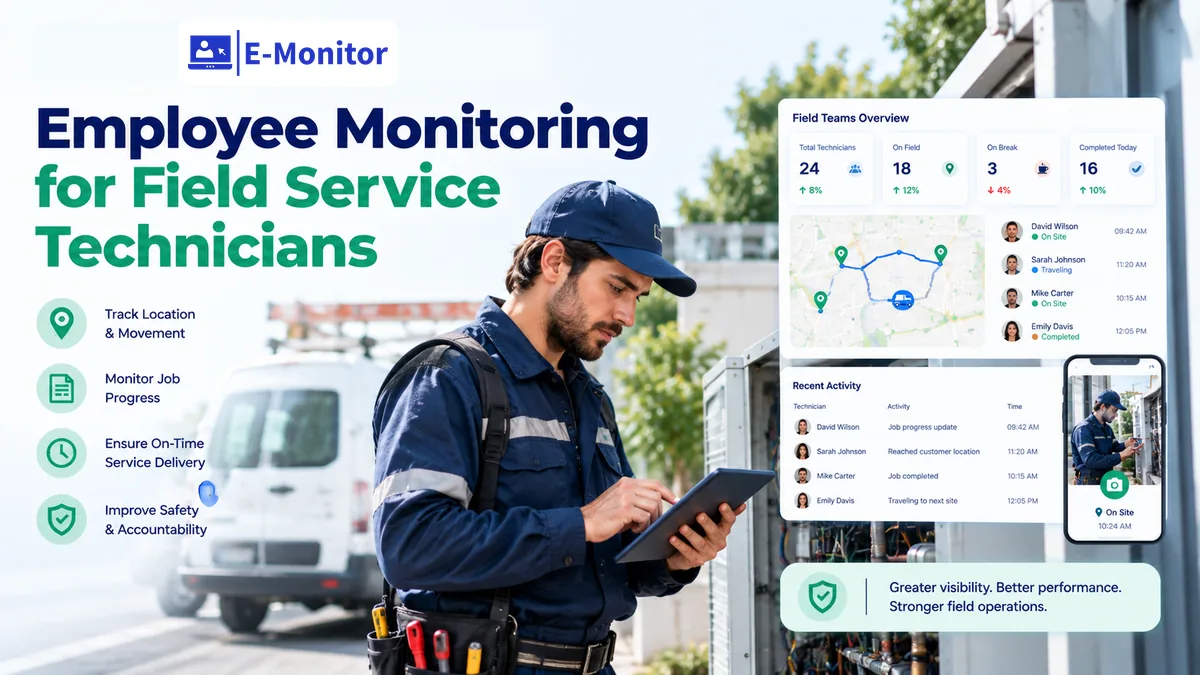 E-Monitor dashboard for Use Case: Field Service Operations