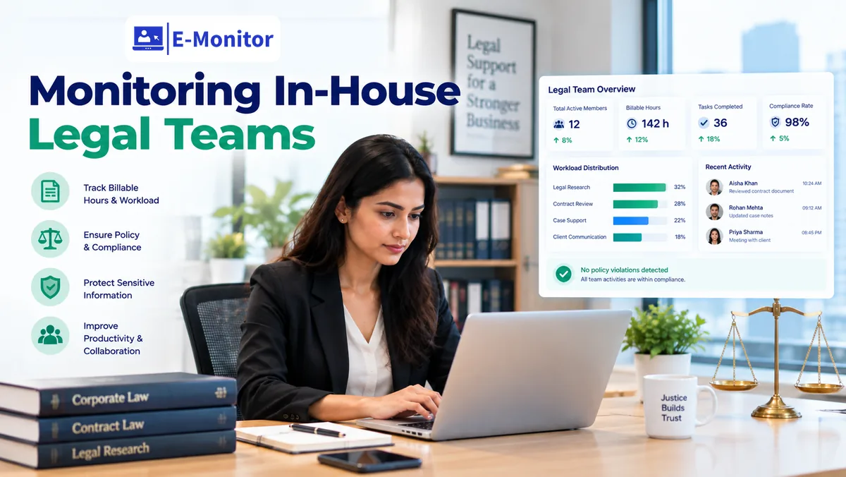 E-Monitor dashboard for Use Case: In-House Legal