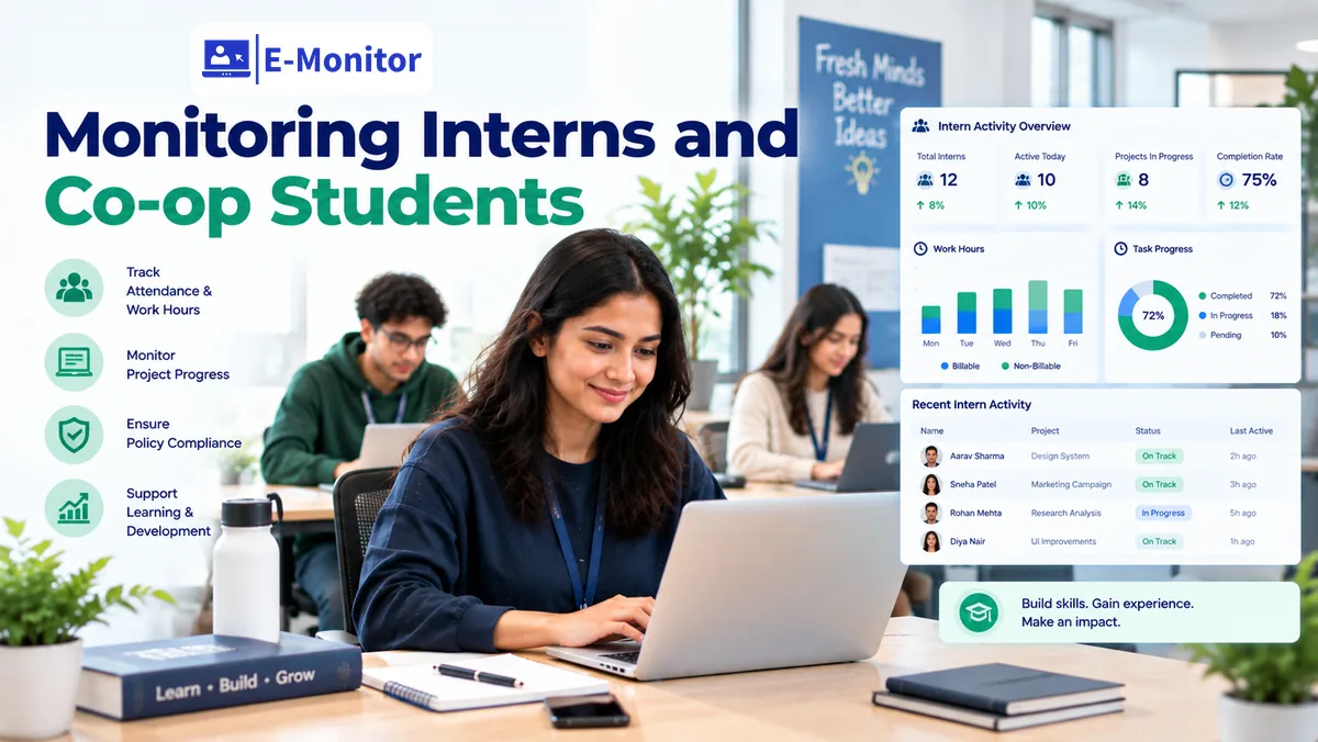 E-Monitor dashboard for Use Case: Intern and Co-op Programs