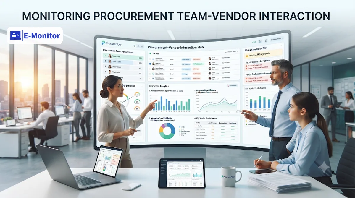 E-Monitor dashboard for Use Case: Procurement & Supply Chain